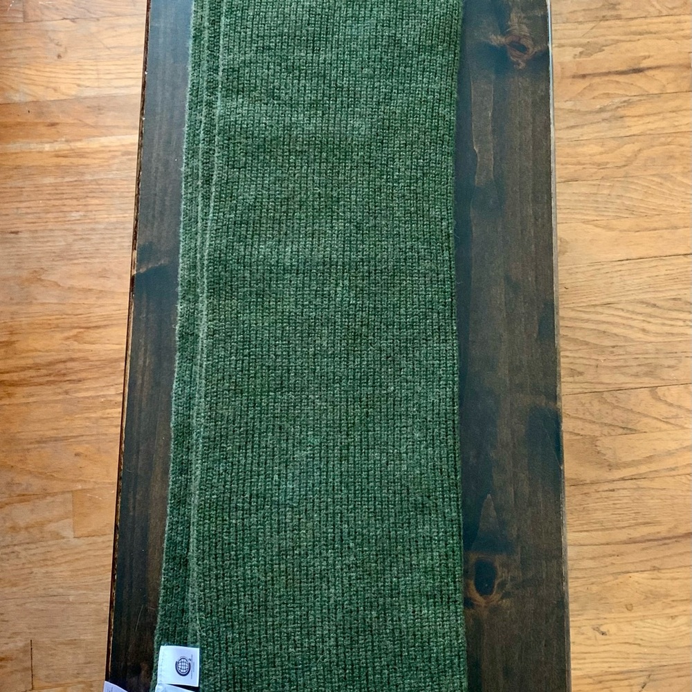 Ganni Green Knit Scarf